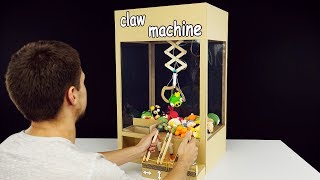 How to Make Hydraulic Powered Claw Machine from Cardboard [upl. by Yarased]