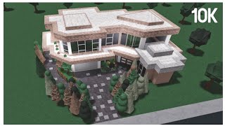 Roblox  Bloxburg 10k Modern Aesthetic Mansion Speedbuild [upl. by Akessej]