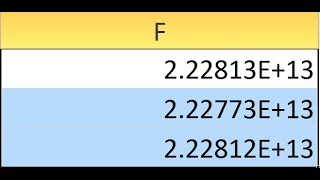 Excel remove e scientific notation from number [upl. by Nwahsad]