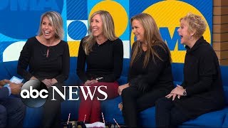 4 longlost sisters reconnect live on GMA [upl. by Laeria]