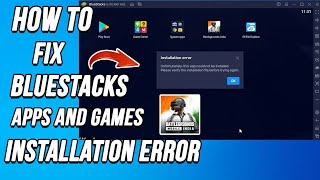 Installation error problem How to fix in bluestacks  how to fix bluestacks not installing Games [upl. by Etnoed]