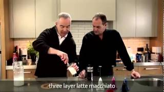 aerolatte  milk frother makes three layer caffè latte macchiato [upl. by Neirb495]