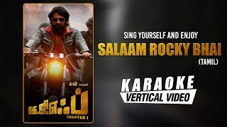 Salaam Rocky Bhai  Karaoke  KGF Tamil Movie  Yash  Ravi Basrur  Prashanth Neel  Hombale Films [upl. by Esdras]