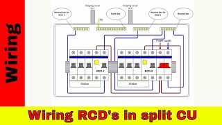 How to wire split consumer unit RCD wiring [upl. by Jariv]