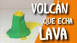 VOLCÁN DE PLASTILINA QUE ECHA LAVA [upl. by Publia]