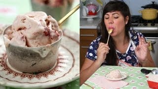 How to Make Perfect Ice Cream  Strawberry Ice Cream Recipe [upl. by Hooke]