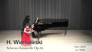 H Wieniawski  ScherzoTarantelle Op16 Violin 김연아 [upl. by Bergmans]