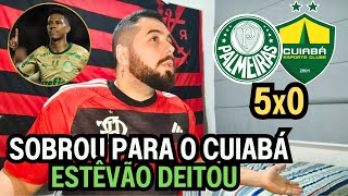 REACT MELHORES MOMENTOS PALMEIRAS 5X0 CUIABÃ  SHOW DO MENINO ESTÃŠVÃƒO [upl. by Grae]