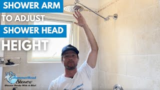 How to Adjust the Height of Your Shower Head with a Durable Adjustable Shower Arm [upl. by Trici]