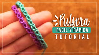 Cómo hacer pulsera de hilo fácil y rápida 1✨ Paso a Paso  DIY Macrame Friendship Bracelet [upl. by Atsyrc323]