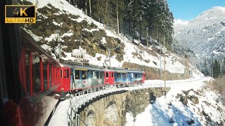 Train Journey Through the Alps Switzerland  Sleep Relaxation Sounds 4K [upl. by Idden]