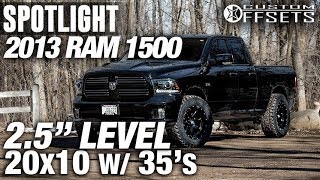 Spotlight  2013 RAM 1500 Leveled 20x10 19s and 35s [upl. by Htiaf724]