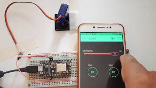 Servo motor control with Blynk over WIFI [upl. by Winna696]