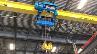 10 ton FREESTANDING CRANE INSTALL  HYDRAMACH OVERHEAD CRANE Time Lapse [upl. by Arakat]