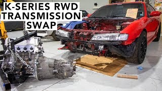 How To Install A BMW Trans On A Honda K24 K20 RWD  Honda KSwap 240SX [upl. by Nove]