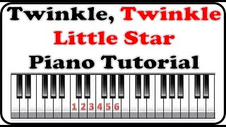 How to play Twinkle Twinkle Little Star  Playing Music By Numbers Piano Lesson [upl. by Livvie]