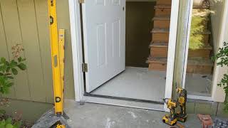 Jeld Wen Front Door Installation  Really crappy products and craftsmanship PART 1 [upl. by Eirdua395]