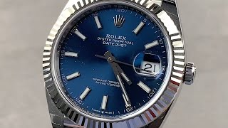 Rolex Datejust 41 126334 Blue Dial  Iconic Luxury Watch Review [upl. by Eleirbag]