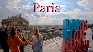 Paris Panoramic Rooftop View 🇫🇷 Galeries Lafayette Haussmann  FRANCE [upl. by Lamrej]