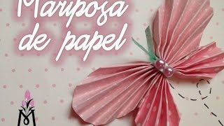 TUTORIAL Cómo Hacer Una mariposa de PapelHow to Make Paper Buterfly [upl. by Kat]