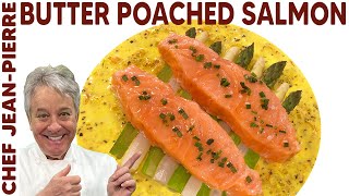 Butter Poached Salmon  Chef JeanPierre [upl. by Anstice192]