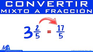 Convertir número mixto en fracción [upl. by Ange]