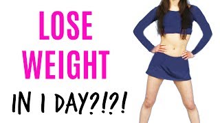 How to LOSE WEIGHT in 1 DAY [upl. by Atolrac]