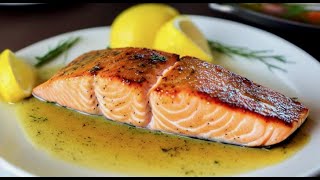 Perfect Pan Seared Salmon WithLemon Butter Sauce In 10 Minutes Easy Salmon Recipe [upl. by Zashin836]