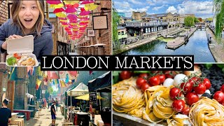 Best LONDON MARKETS to Visit  Tasty Food Canals Thames Flowers [upl. by Llorrad]