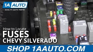 How to Locate Fuses 1419 Chevy Silverado [upl. by Cohlette]