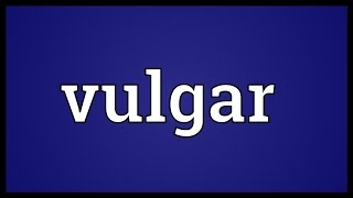 Vulgar Meaning [upl. by Nyliahs]