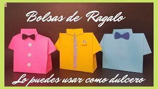 BOLSA DE REGALO con forma de CAMISA [upl. by Ayaladnot]