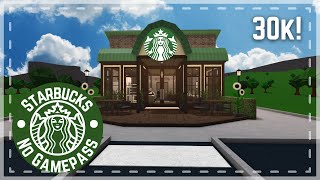 No Gamepass Mini Starbucks ☕  30k  Speedbuild amp Tour  Roblox Bloxburg  Tapioca [upl. by Reginnej146]