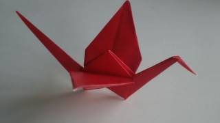 Origami Crane tutorial [upl. by Wearing]