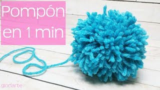 Cómo hacer un pompón en 1 minuto How to make a pompon in 1 minute [upl. by Wein]