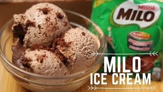 Milo Ice Cream  3 Ingredient Recipe   Homemade Ice Cream Recipe [upl. by Cardinal]