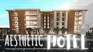 Bloxburg Aesthetic Hotel TOUR  ROBLOX [upl. by Hsirrap]