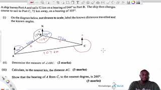 CSEC Mathematics Bearings Practice Problem [upl. by Pinelli]