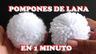 POMPÓN de LANA en 1 MINUTO 😱 FÁCIL y RÁPIDO  Latin DIY [upl. by Yelrak]