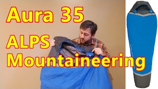 ALPS Mountaineering Aura 35 Degree Sleeping Bag Review [upl. by Halyak]