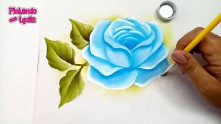 Como Pintar Una Rosa  How To Paint A Rose [upl. by Attenad]