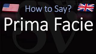 How to Pronounce Prima Facie CORRECTLY [upl. by Zerat]