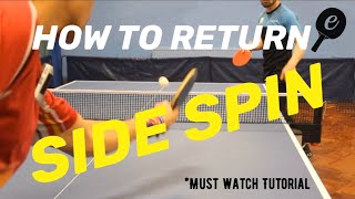 How to Return SIDE SPIN Serves  eBaTT  Tutorial 30 [upl. by Maris]