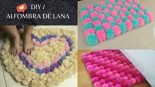 DIY Alfombras con pompones de Lana paso a paso [upl. by Soph848]