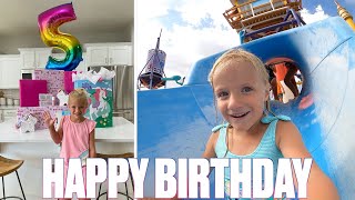 HAPPY BIRTHDAY HAZYL BINGHAM  FIVEYEAROLD SPENDS BIRTHDAY AT EPIC WATER PARK  INSANE WATER SLIDE [upl. by Rannug]