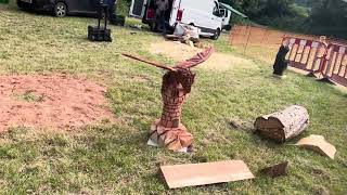 A fabulous range of wooden sculpture at Caerleon festival 2024 [upl. by Nosidam]