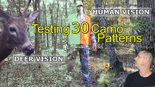 Simulated Deer Vision  Testing 30 Hunting Camo Patterns LARGEST COMPARISON [upl. by Akalam]