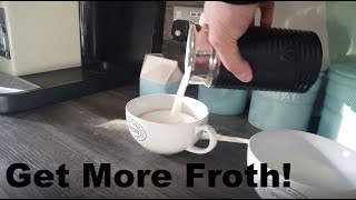 How to Get More Froth from Your Nespresso Coffee Aeroccino  Nespresso tips and help [upl. by Brianne]