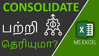 Consolidate in Excel in Tamil [upl. by Ahseihs]