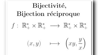 Bijectivité et bijection réciproque  Exercice 1 1Bac SM [upl. by Paulina]